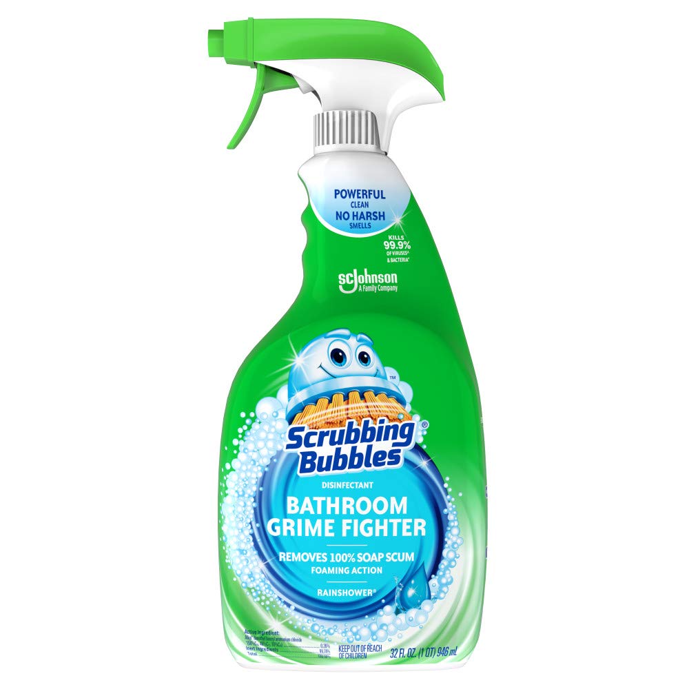Scrubbing Bubbles Disinfectant Bathroom Grime Fighter Spray Rainshower 32 fl oz