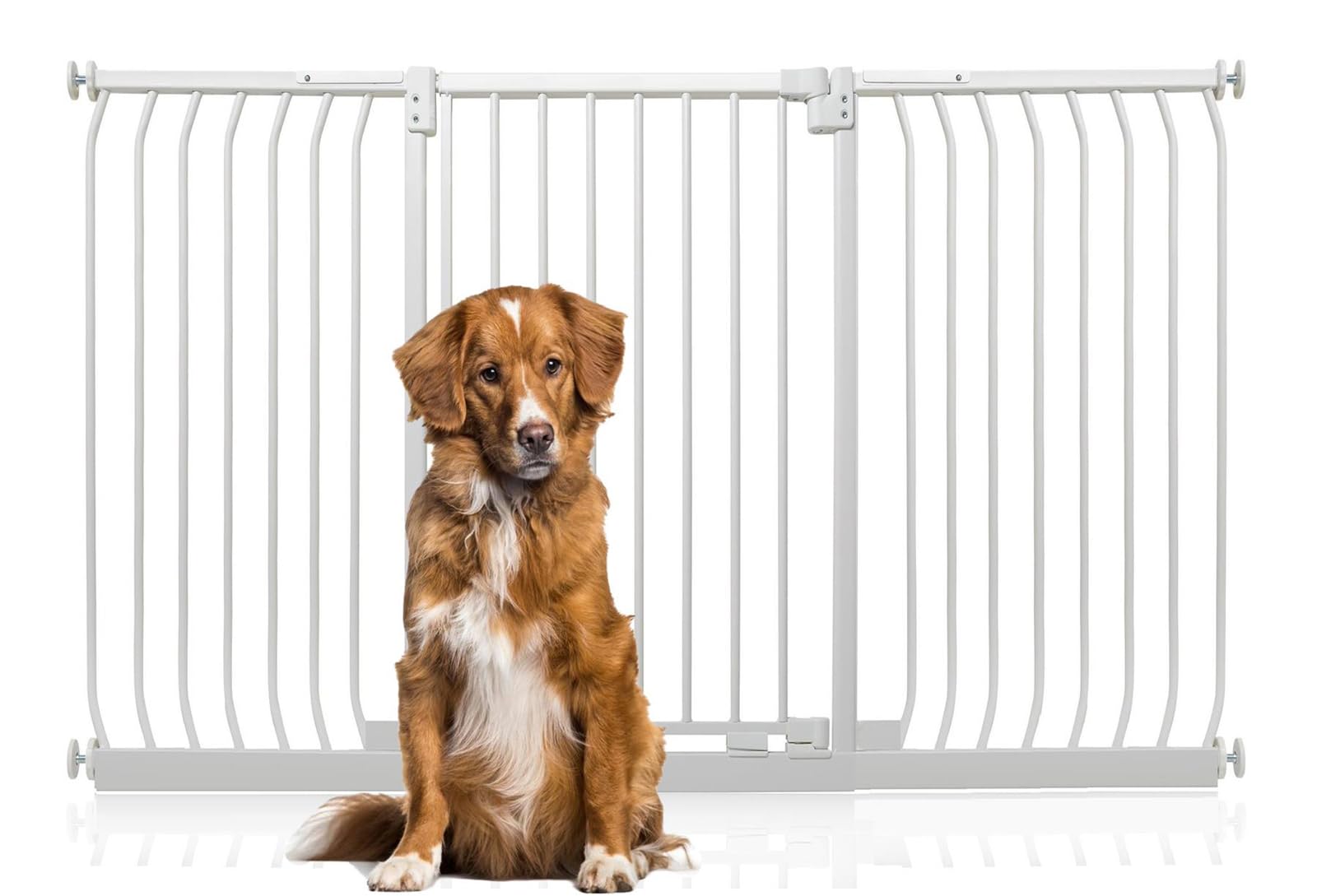 Bettacare White Extra Tall Elite Dog Gate, 170Cm - 179Cm, Matt Extra Tall 100Cm In Height, Pressure Fit Pet Gate For Dog And Puppy, Pet And Dog Barrier, Easy Installation