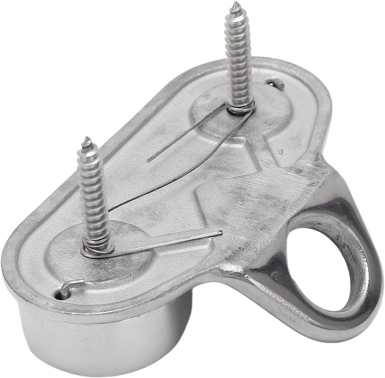 Acouto Cam Cleat for 5-15mm Rope 316 Stainless Steel Boat Kayak Anchor Rope Cleat Proof Fairlead Leading Ring, Base Size: 85x38mm/3.34x1.49in, Hole Diameter: 16mm/0.62in