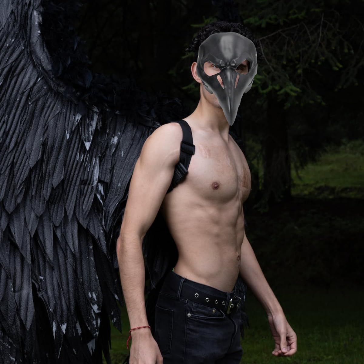 2023 Halloween Mask Resin Watching Death Mask Pioneer Iron Crow Punk Bird Mouth Doctor Mask