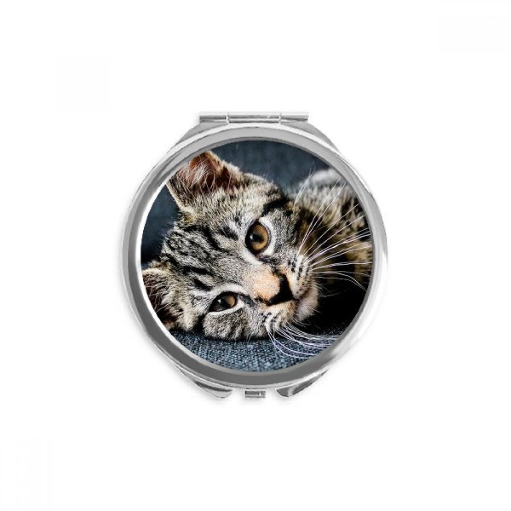Miroir de poche chat mignon pour sac à main et voyage - 5