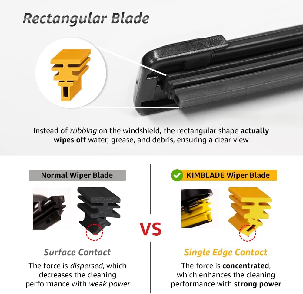 Wiper Blades Compatible with Tesla Model 3 26"+19", 2017 2018 2019 2020 2021 2022 2023 2024, Set of 2 & Cleaning Package, NarrowPTB Type, Windshield, Water Repellent, 100% Silicone