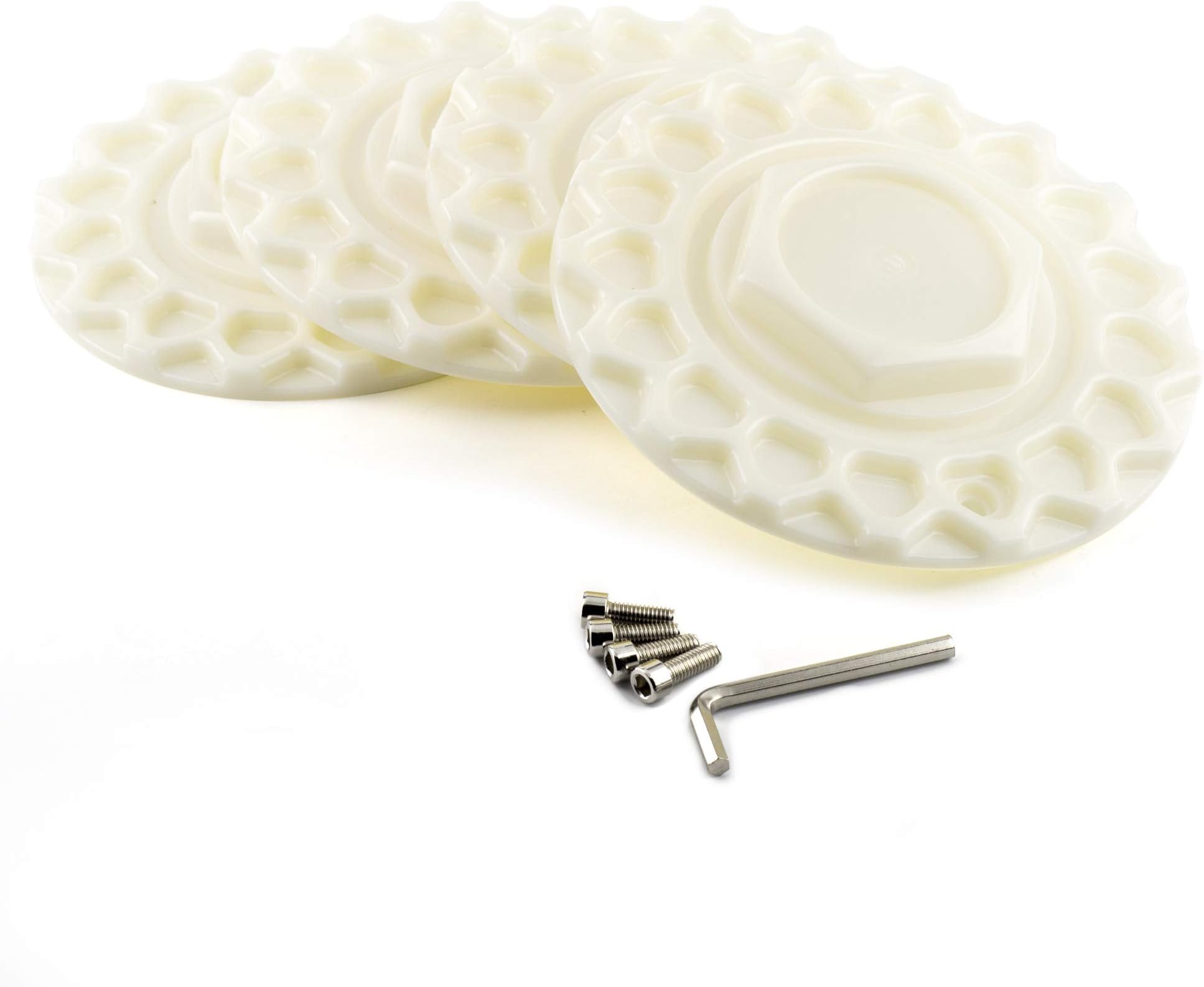 168mm(6.61in)/109mm(4.29in) White ABS Car Wheel Center Hub Caps Set of 4 Replace#247L169#135S170#9155L169 AVID.1 AV05 STR Racing STR 606 RS ESM 002R STYLE 5