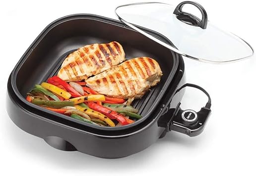 Aroma Housewares Asp-218B 3-in-1 Grillet Indoor Grill, Black