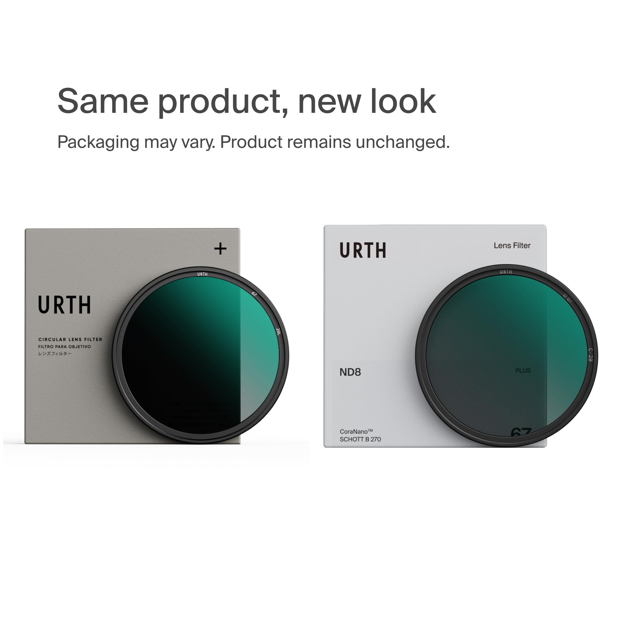 Urth 86 mm Graufilter ND8 (3 Stop) ND Filter (Plus) — Neutraldichte, 20-lagig nanobeschichtet, ultraflache Kamerafilter