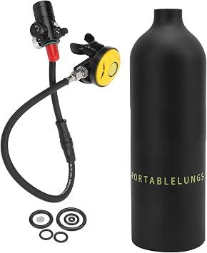 DIDEEP 1L Mini Scuba Diving Set with X4000 Pro Breather/Relief Valve/Scuba Tank/for Diving