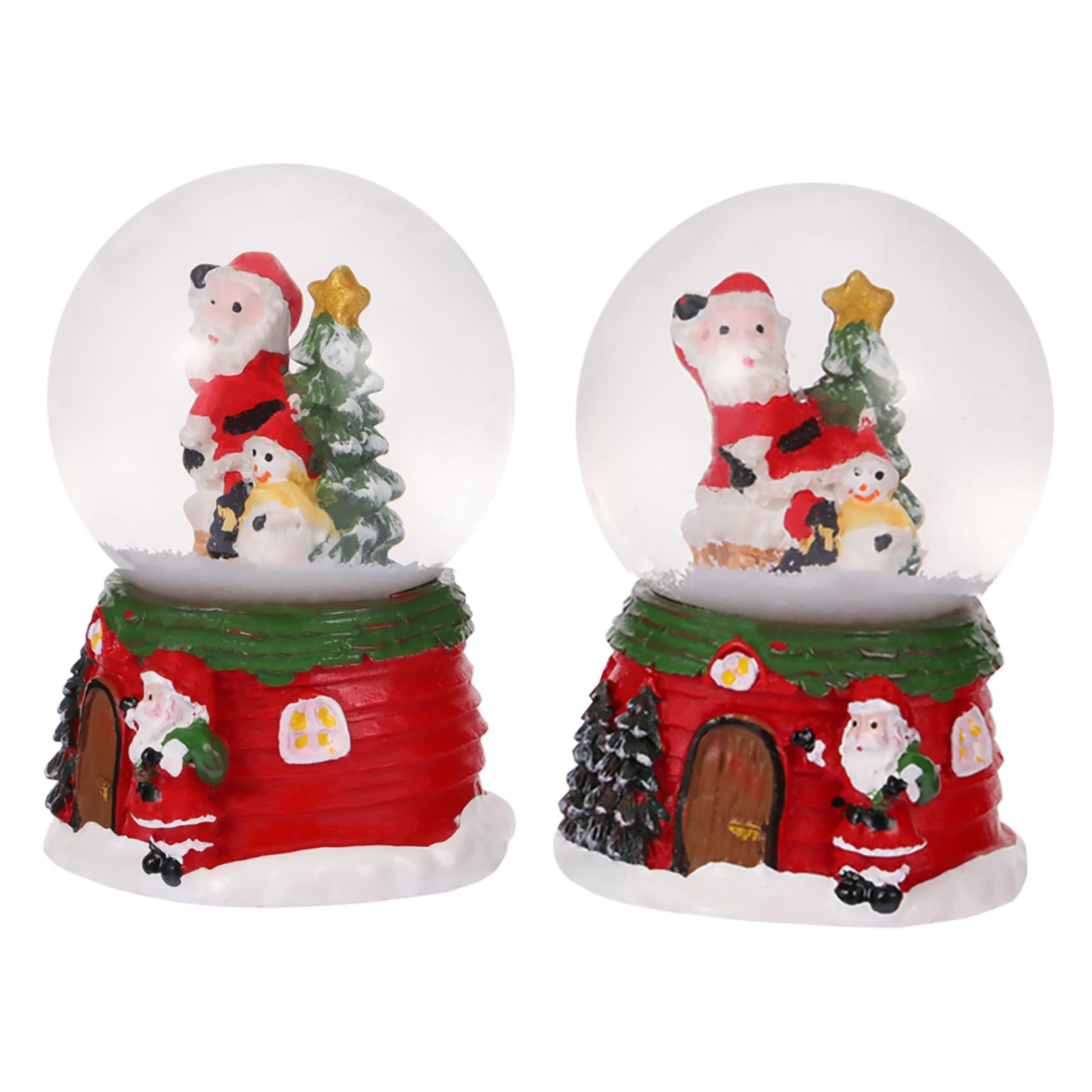 Bolas de cristal de Santa Claus para dar un toque navideño y mágico a tu mesa de oficina