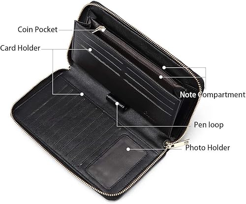 Miniatura 7 de CLUCI Paquetes de monederos y cartera para mujer, bolsos de cuero vegano.., plateado