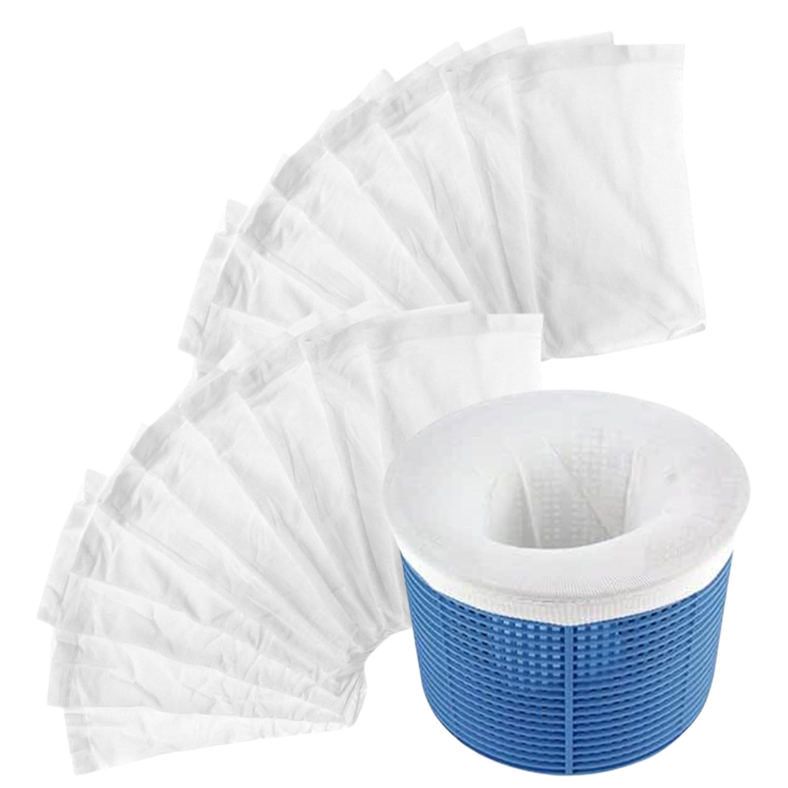 20x Skimmer Socken Für Pool – Filtersocken Aus Feinem Netz, Wiederverwendbar – Passen In Die Meisten Skimmer – Fangen Gras, Blätter & Sand – Schützen Pumpe & Filter – Einfache Handhabung