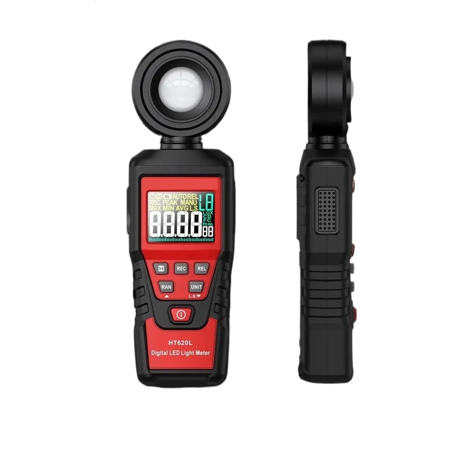 Esposimetri, Misuratore di luce illuminamento digitale temperatura ambiente portatile con portata fino a 200.000 Lux Luxmetro(HT620L)