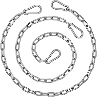 Vista 11 de Paquete de 2 cadenas colgantes de columpio con 4 mosquetones de 25 pulgadas, capacidad de 660 libras, kit de herrajes resistentes para hamaca