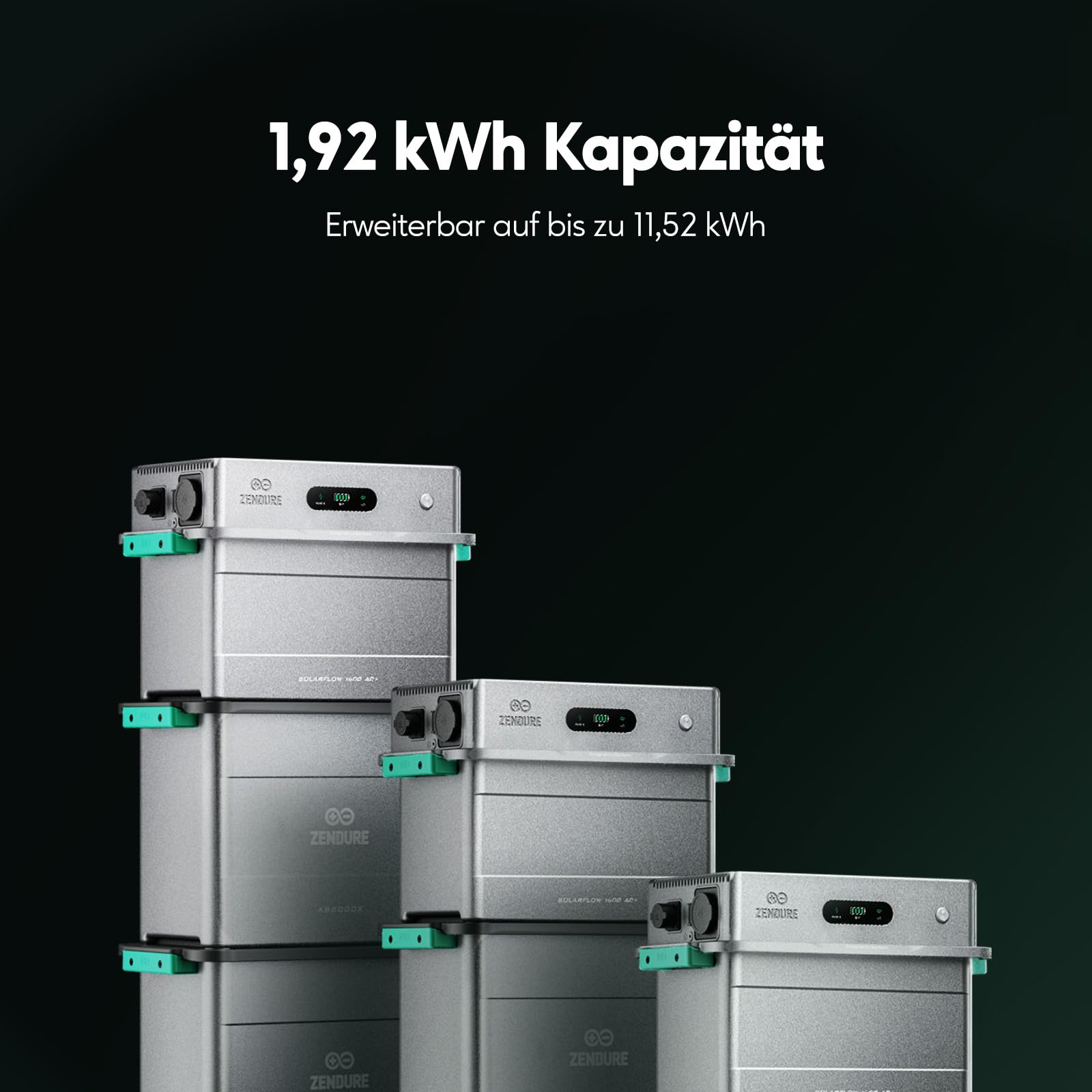 Zendure SolarFlow 1600 AC+ Balkonkraftwerk mit Speicher (1,92kWh), 1600W Bidirektionale AC-Leistung, Erweiterbar auf 11,52kWh (bis zu 5 AB2000L Akkus), Plug & Play, IP65, für Zuhause und Camping