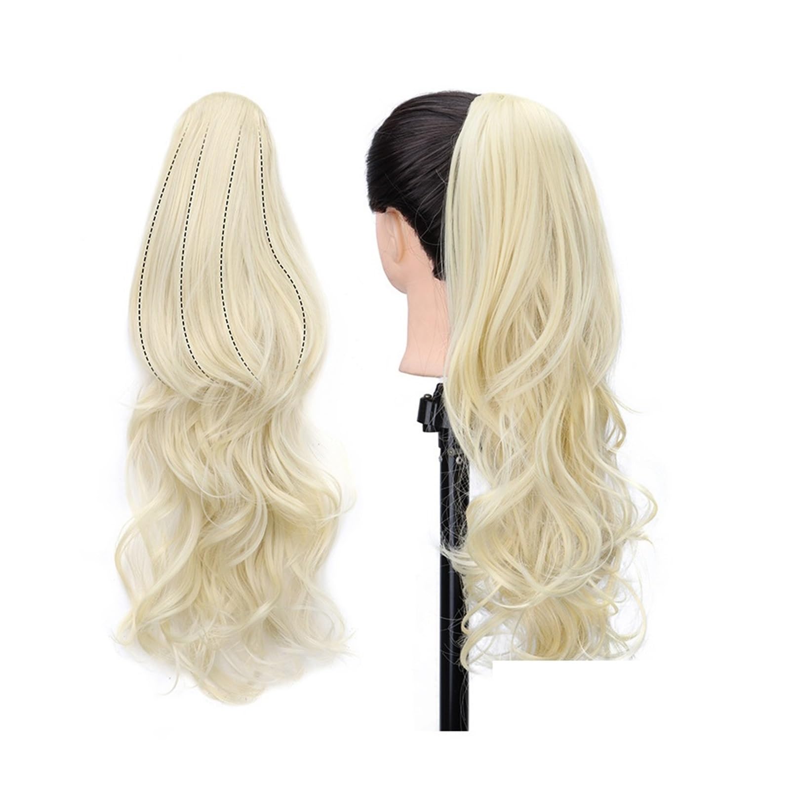 Cola de caballo Extensión de cola caballo ondulada en capas elegante, postizo sintético con cordón for fiestas, uso diario Peinado(613)