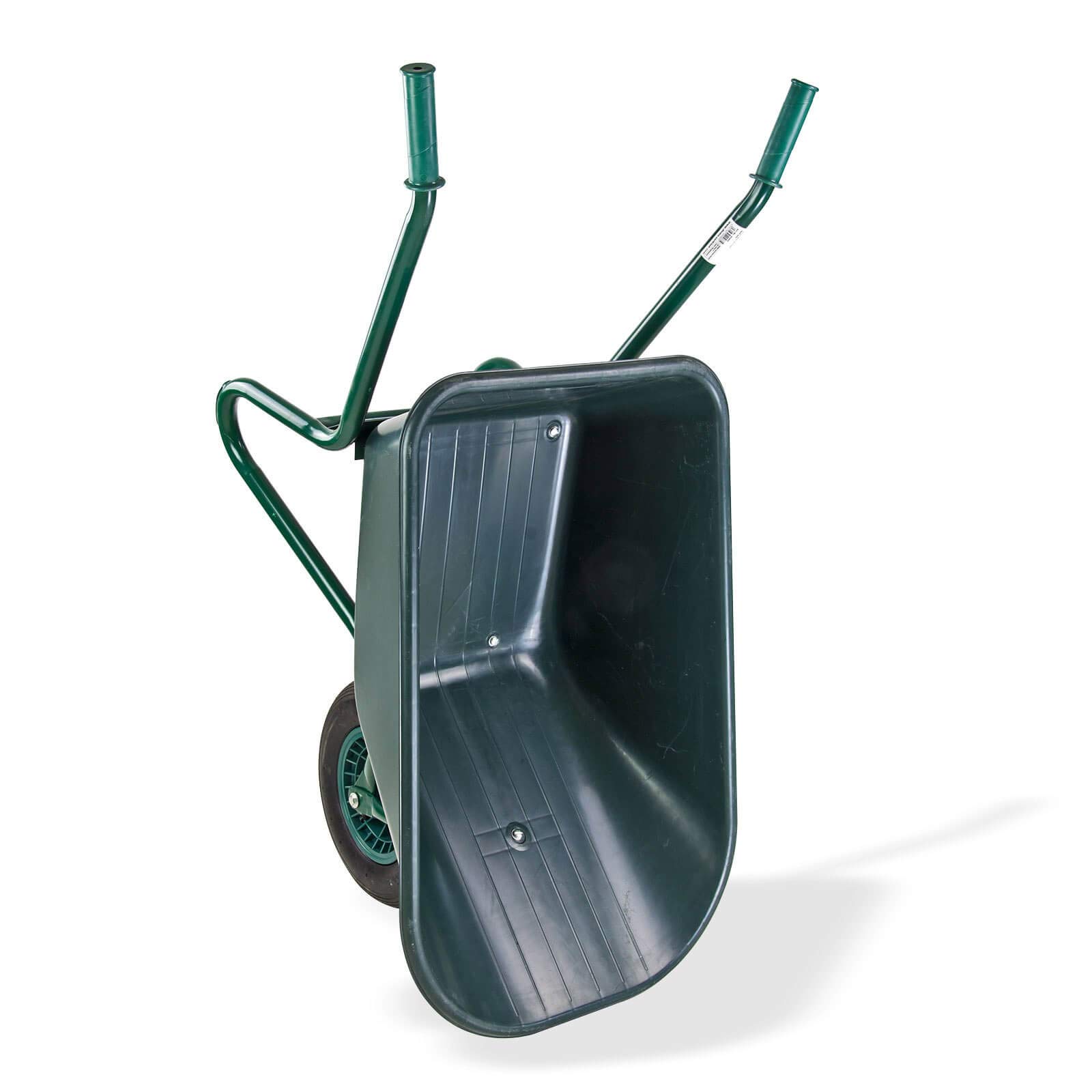 DEMA - Carreta para jardín (cubo de plástico, 100 L de capacidad), color verde