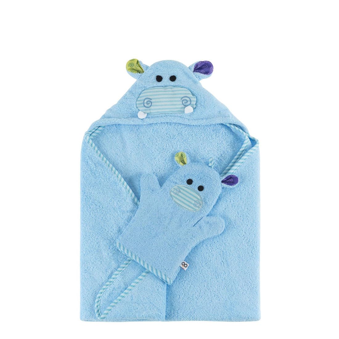 Zoocchini Asciugamano con cappuccio - Asciugamano con cappuccio baby 100% cotone