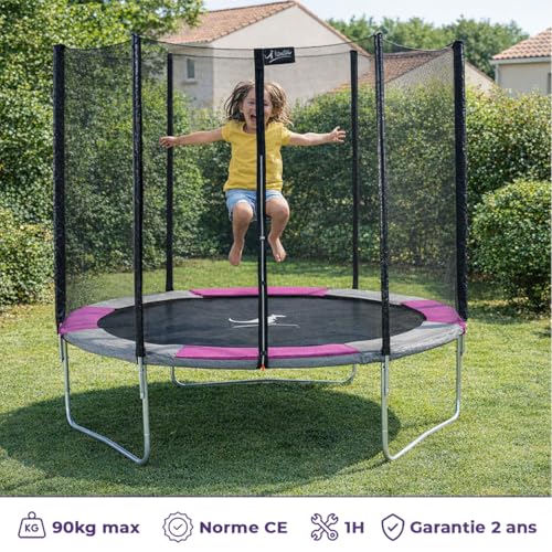 Kangui - Trampoline Rond Ø300cm avec Filet de sécurité - RALLI 300 – vue 2