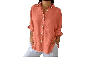 Ashleystewart Summer Solid Casual Cotton Linen Tops Tie Back Design Fashion T Shirt