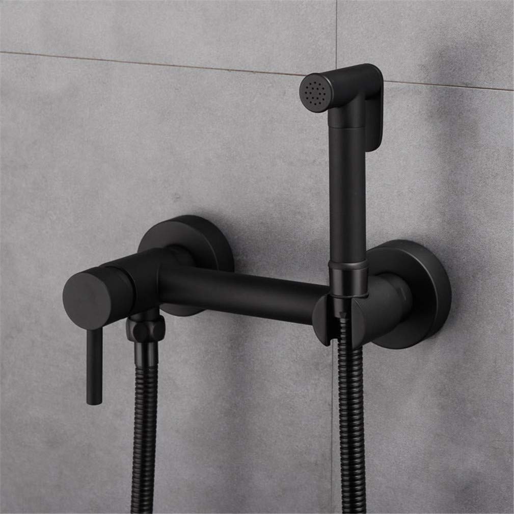 CWCQGH Bidet Faucet Set Hot & Cold Black Foldable Bidet Faucet Hand Held Hygienic Shower Head Anal Cleaning Ass Bidet Dusche Shattaf Muslim Shower Bidet,Style A,Style a