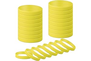 24PCS Plain Silicone Rubber Bracelets for Sports and Decor
