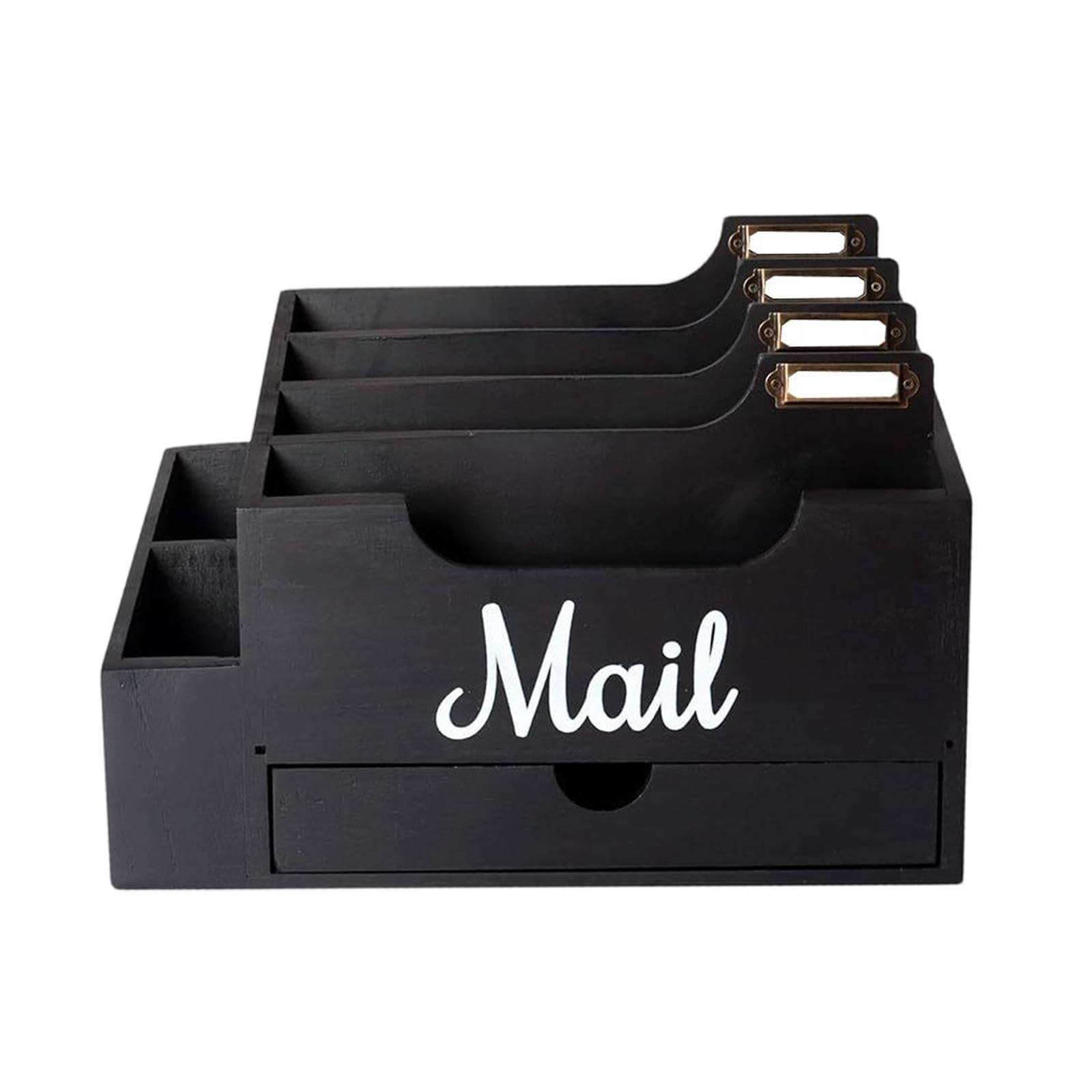 Fenteer Organizador de de mostrador, portafacturas, versátil, para oficina en casa, archivador, organizador de escritorio para carpetas de archivo y, Negro