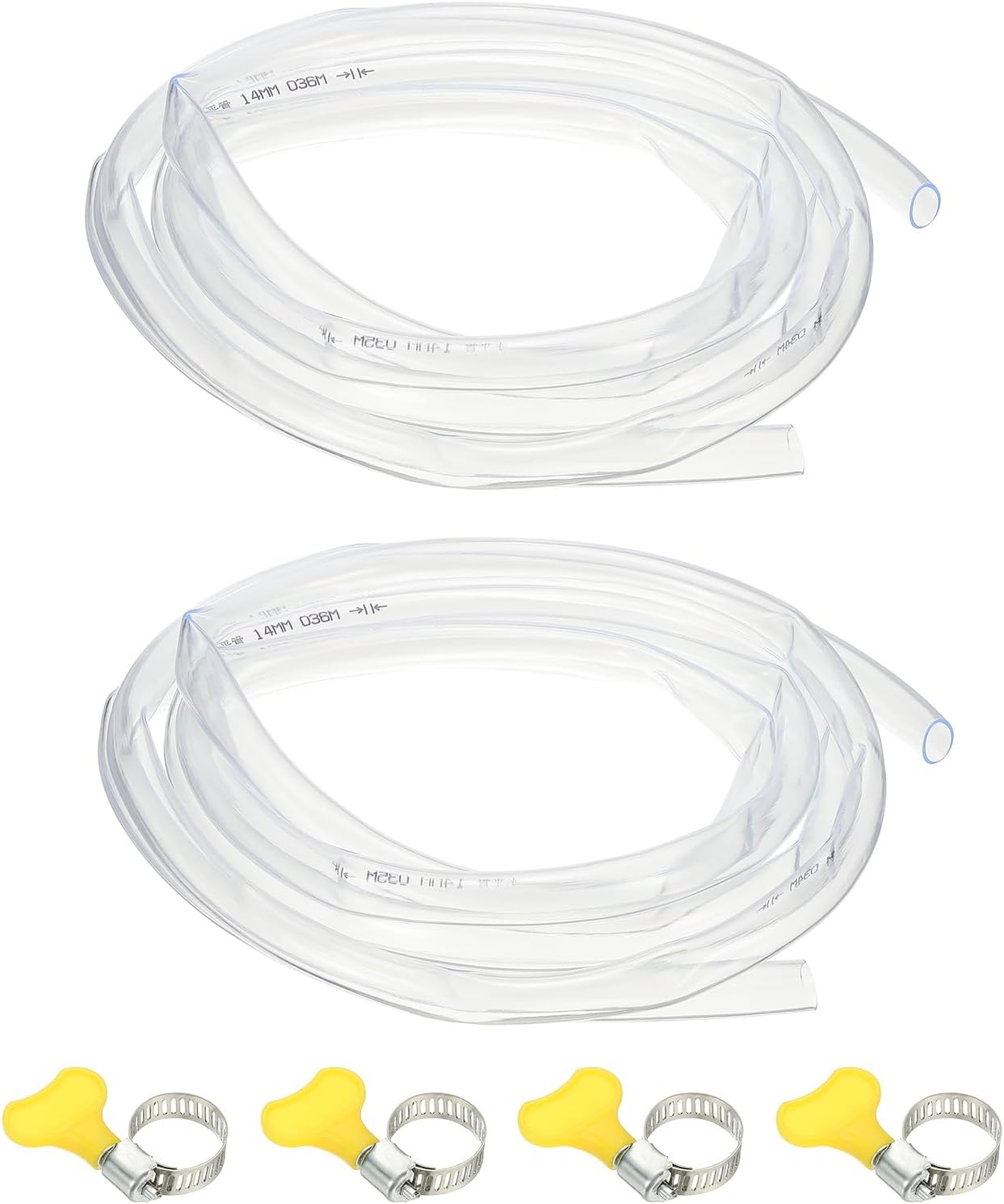 PATIKIL 2 tubos de plástico, tubo transparente de vinil de 2... - imagem principal do produto