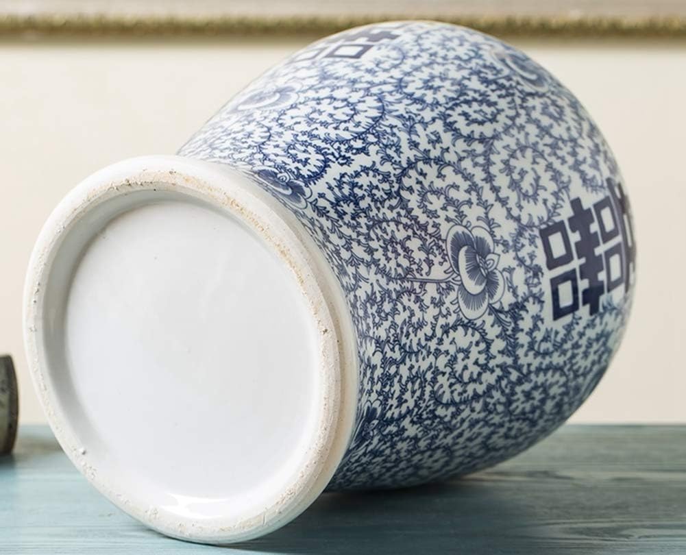 Dozownik Ziarna Z Ceramiką, Pojemnik Na Ryż, Ceramiczny Słoik Na Imbir, Ceramiczne Wazony Porcelanowe, Ceramiczny Wazon, Orientalna Porcelana, Podwójny Słoik Świątyni Szczęścia, Chiński Słoik Na Imbi