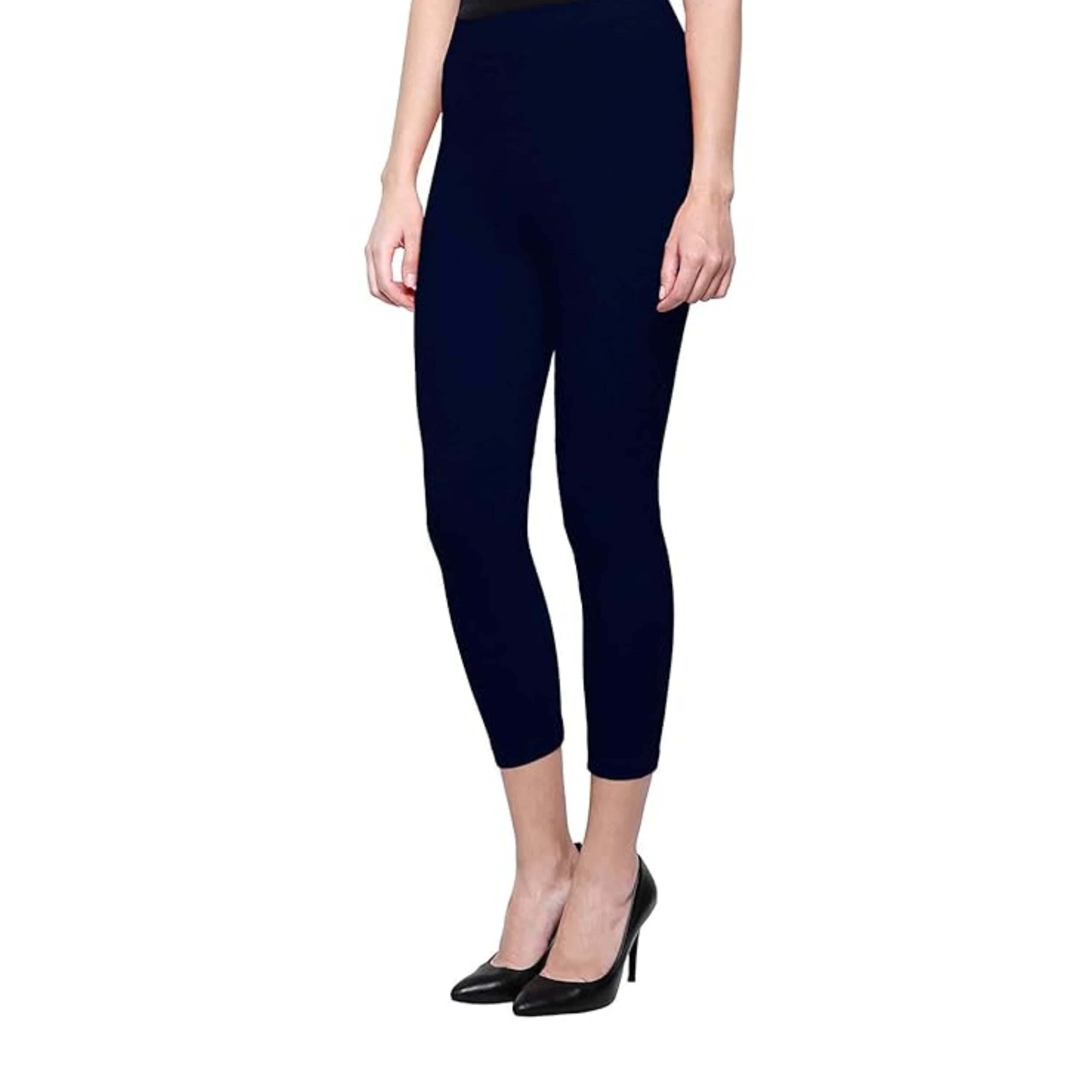 Women's Cotton Capri Length Leggings Multicolored (Free Size) (White)-image-32
