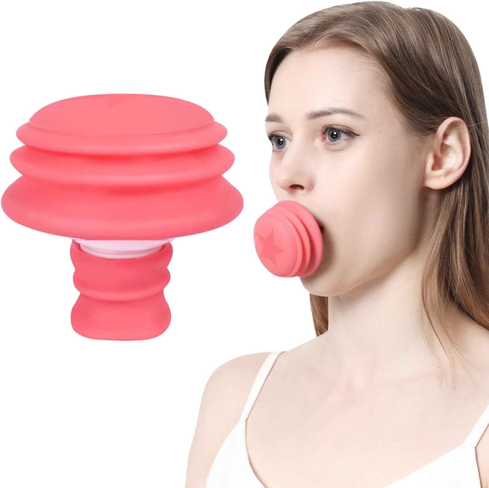 FACE FACE MUSCLE EXERCITOR - Silicone Face Trainer, Thinner Jaw | Portable Tool Tightening Skin Tightening Effect, Daily Face Lift for Reduction of Skin