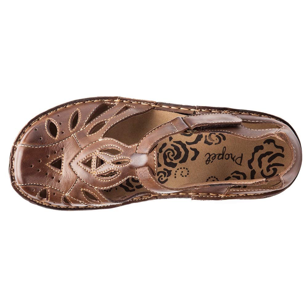 Prop'et Women's Jenna Sandal, brown, Wide US