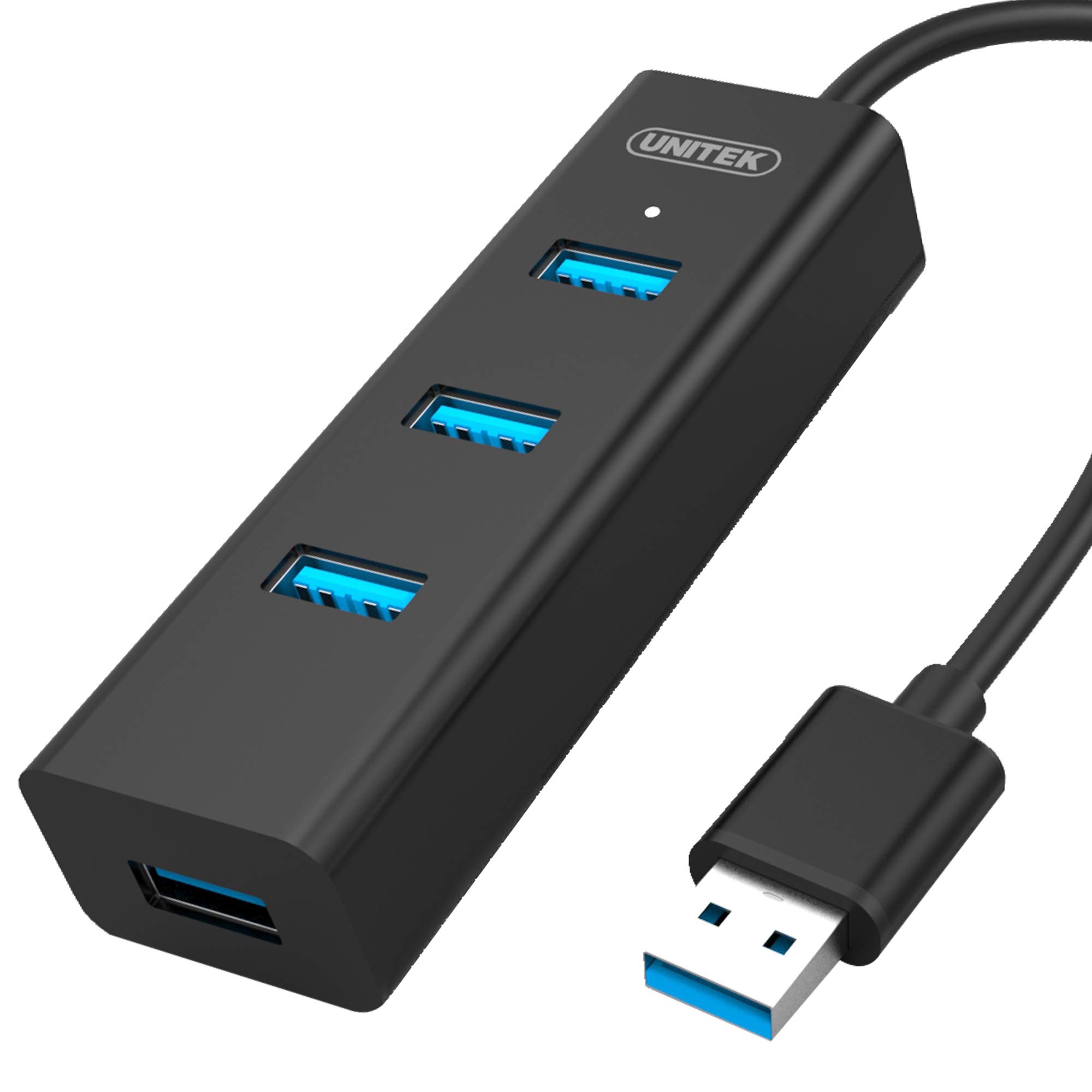 UNITEK USB Hub 4 Port 3.0 + 1 MicroUSB/SuperSpeed Data Hub Multiport Splitter for PC, Laptop, Keyboard, Mouse, Printer/iOS (Mac) + Windows Compatibility / Plug & Play / Y-3089