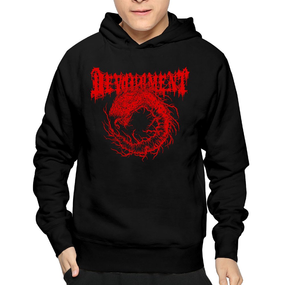 Men's Devourment Dying Fetus Disgorge Logo Printed Long Sleeve Sweatshirt Apparel