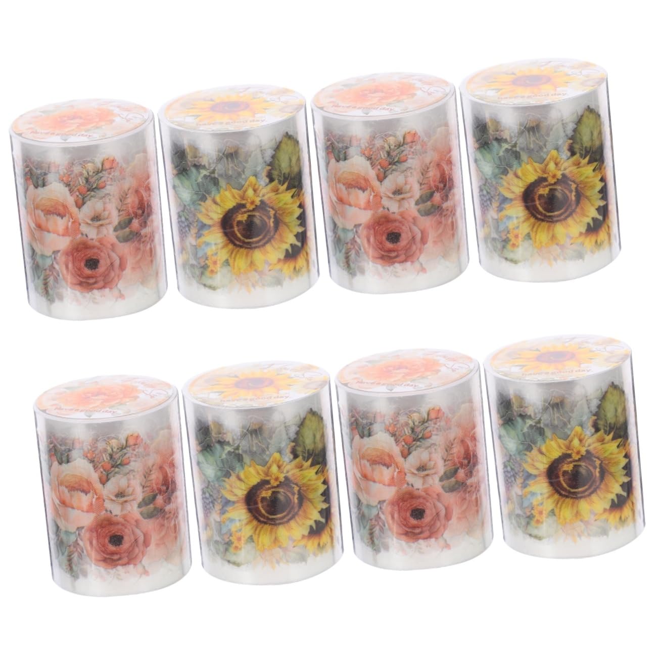 HOMSFOU 4 Set Nastro Adesivo Decorativo Pet Per Scrapbooking Da Rosa Accessori Per Diario Creativo E Decorazioni Per Pianificatori E Album Fai Da Te 2 *4