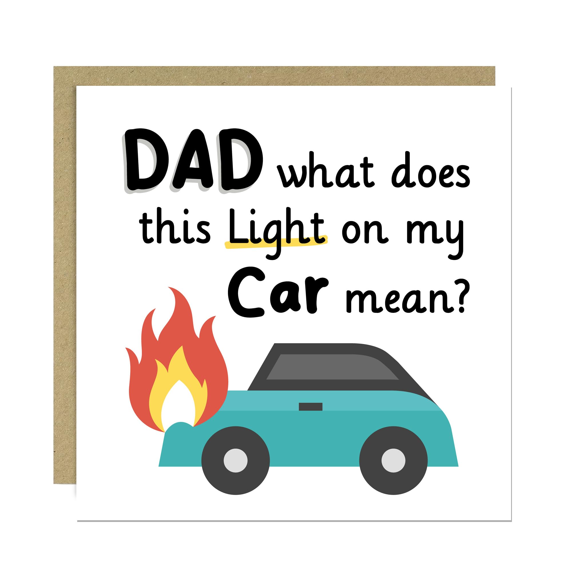 RED OCEAN Funny Dad Card Novelty Joke Fathers Day Birthday Card From Daughter Son 145x145mm Greetings Humorous Cards For Dad