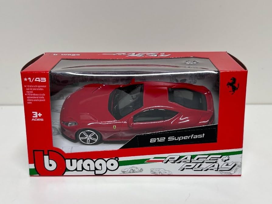Amazon | Burago 1/43 Ferrari 812 Superfast レッド フェラーリ