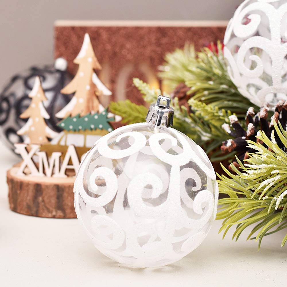 Weihnachtsbaum-Dekorationskugel-Set, transparente Weihnachtskugeln, Familienfest, Hochzeit, Zusammenkünfte, Dekoration, bruchsicher, 6 cm, 5 Stück