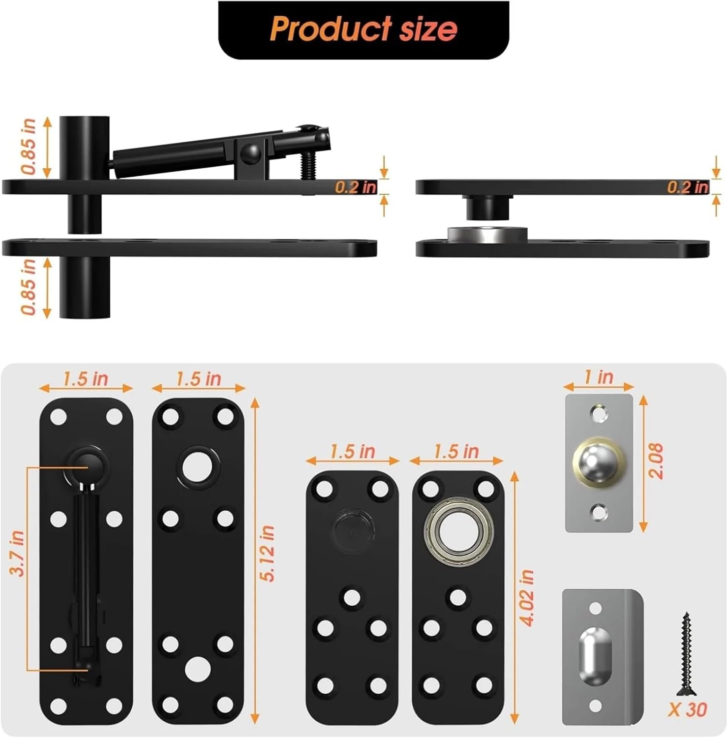 Heavy Duty Invisible Door Hinges for Wooden Secret Doors, Invisible Door Hardware