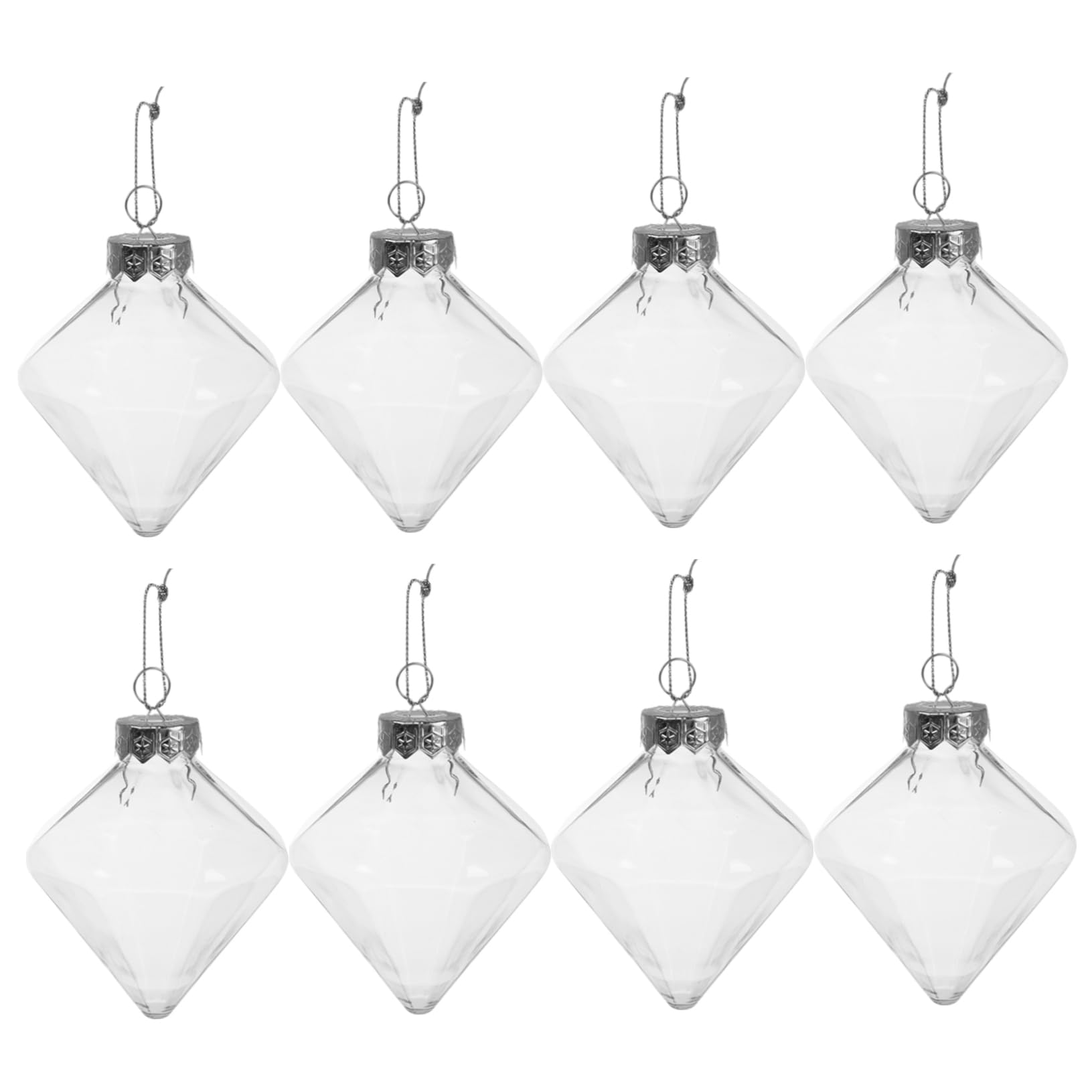 ABOOFAN 8pièces Lot de Boules De Noël Transparentes Et Incassables Plastique à Remplir pour Décoration Arbre Loisirs Manuels à Suspendre