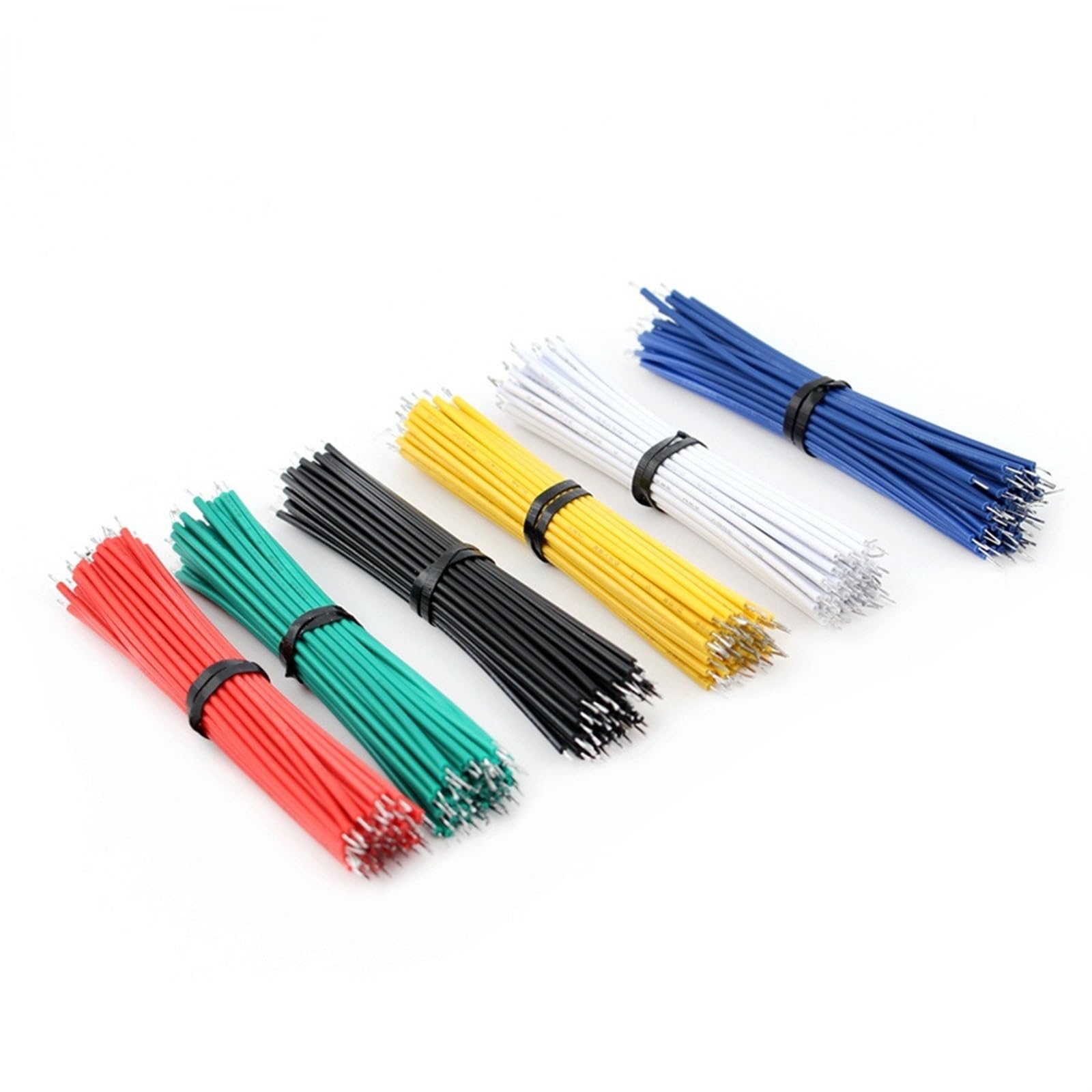 ELLANA Cable Flexible 1007-24AWG Breadboard Connector Wire, Tin-Plated PCB Solder Cable, 24AWG 8cm Fly Jumper Wire Cable, 120 PCS Tin Conductor Wires Extension Connector