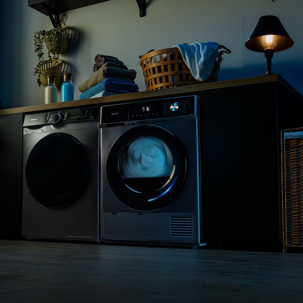Cecotec Sèche-linge Pompe à Chaleur 8 kg Bolero Dresscode Dry 8330 Steel 15 programmes Classe E Inox