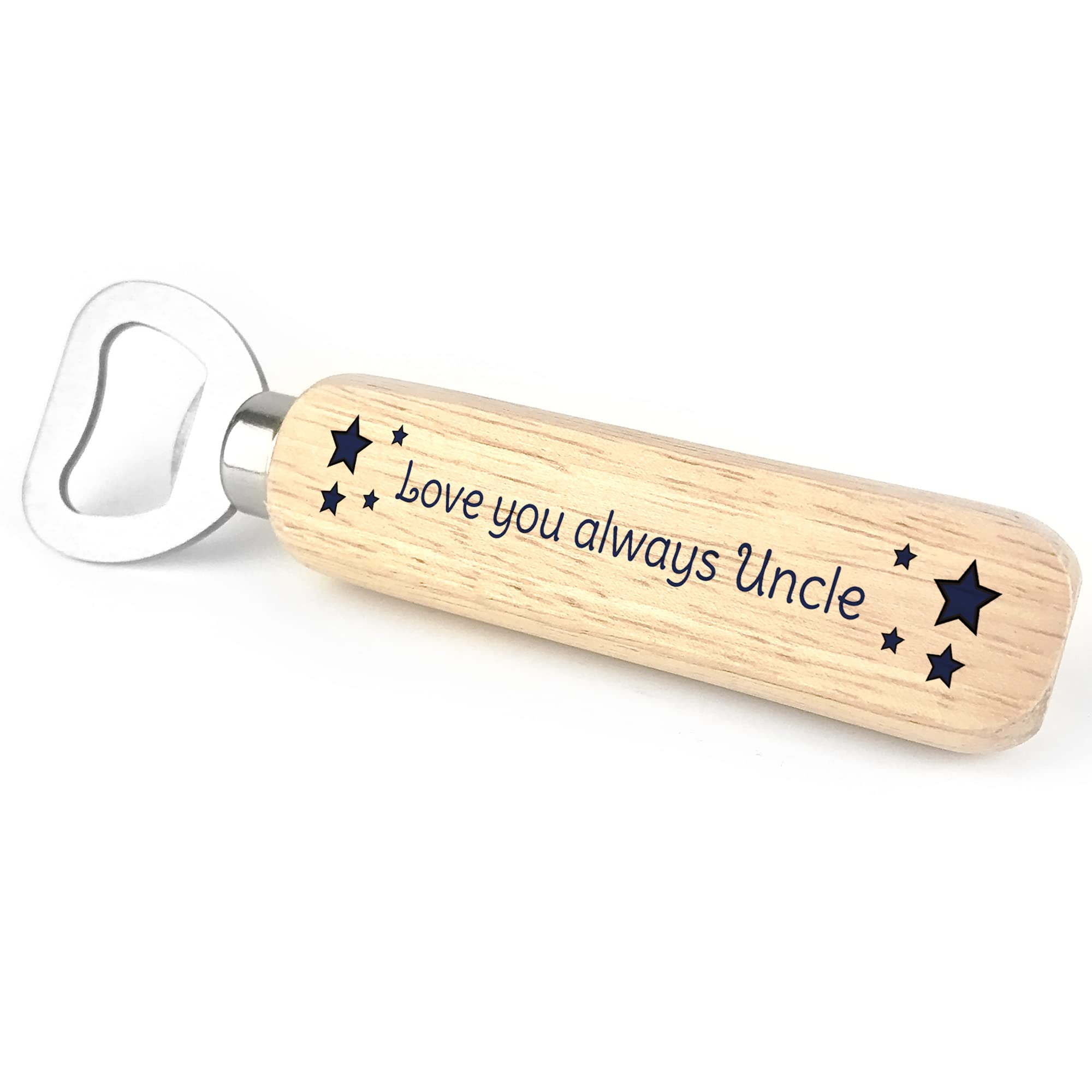 Novelty Uncle Gift Wooden Bottle Opener Christmas Birthday Gift for Uncle from Niece Nephew