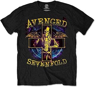 Rock Off Avenged Sevenfold A7X Stellar Officiel Homme T-shirt unisexe, Noir , XL