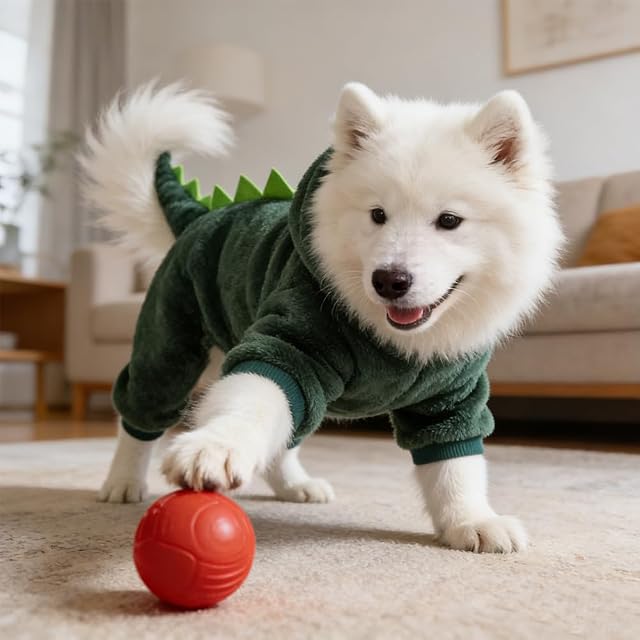 Foto 5 de 8 de Sudaderas con Capucha para Perro, Sudadera con Capucha para Perro Dinosaurio