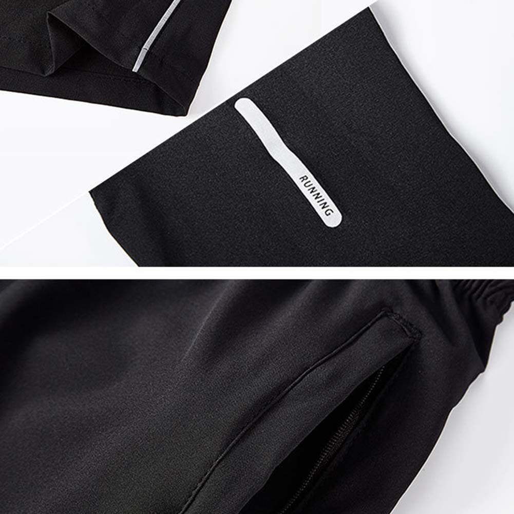 Moda odzież fitness, strój sportowy, czteroczęściowy strój męski, rajstopy sportowe, odzież treningowa, elegancka odzież sportowa, zestaw 2 l