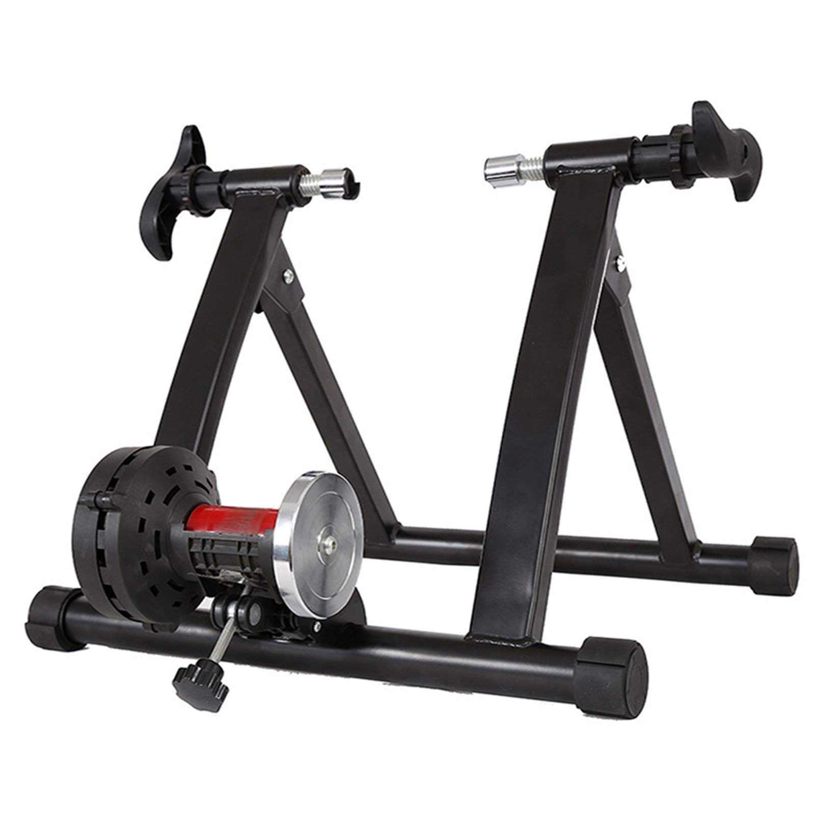 ZXCVBNAS Bicycle Trainer Bike Bicycle Indoor Exercise Bike Foldable Stand for Mountain Road for Indoor Exercise (Color : Black, Size : 26-28 inch)