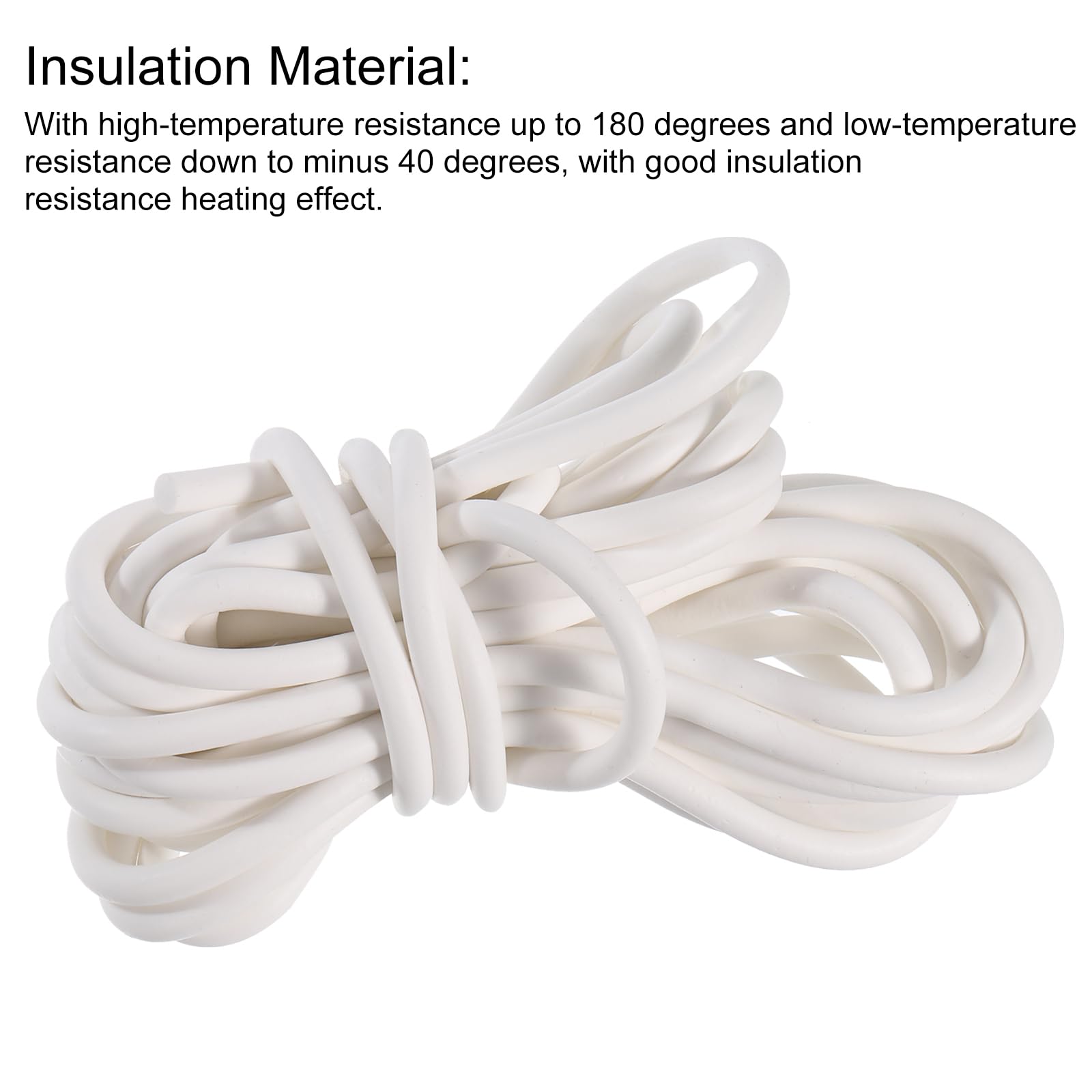 sourcing map Silicone Mousse Joint Bande, 10mm(0.39) Dia 2.5 Mètres(8.21 Ft) Longue Éponge Caoutchouc Météo Ronde Cordon Solide pour DIY Joint, Entrepôt, coussins,Mousse Tube, Artisanat