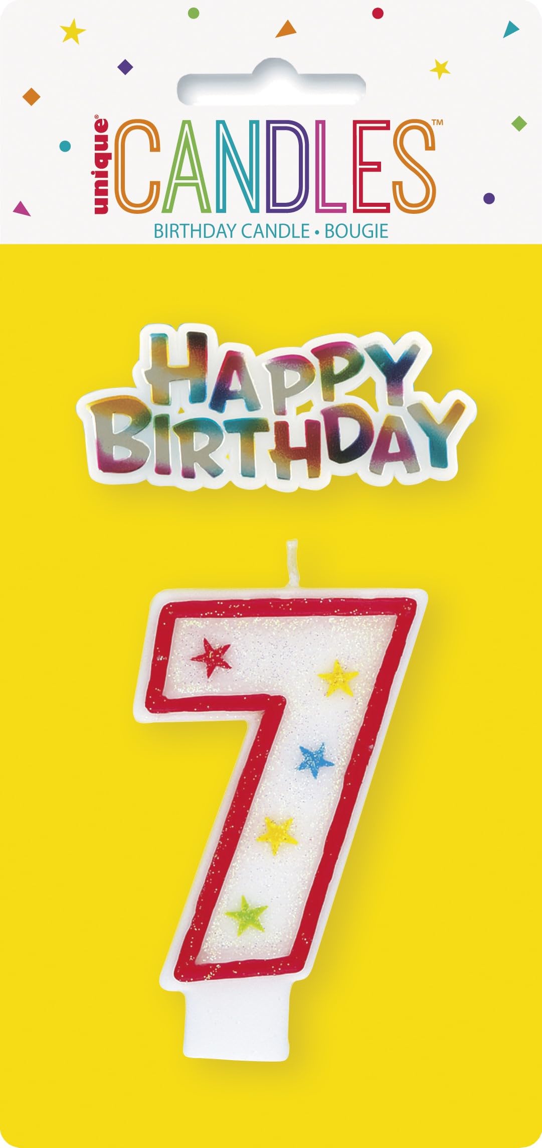 Aazon.co: Vibrant Ulticolor Nuber \"1\" Glitter Wax Birthday Candle...