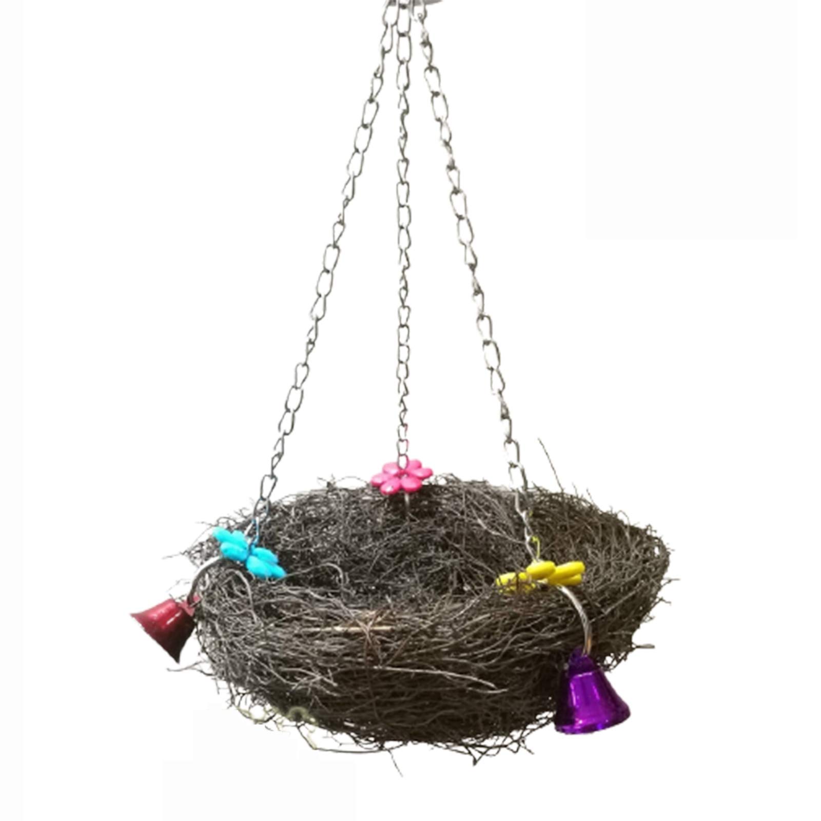 Nidi per Uccelli Nido di Uccello Naturale Fatto di Paglia, Posto di Riposo e di Allevamento per canarino Pappagallo, Diametro 12 cm, 15 cm, 17 cm, 20 cm, 25 cm (Size : Diameter 25cm)