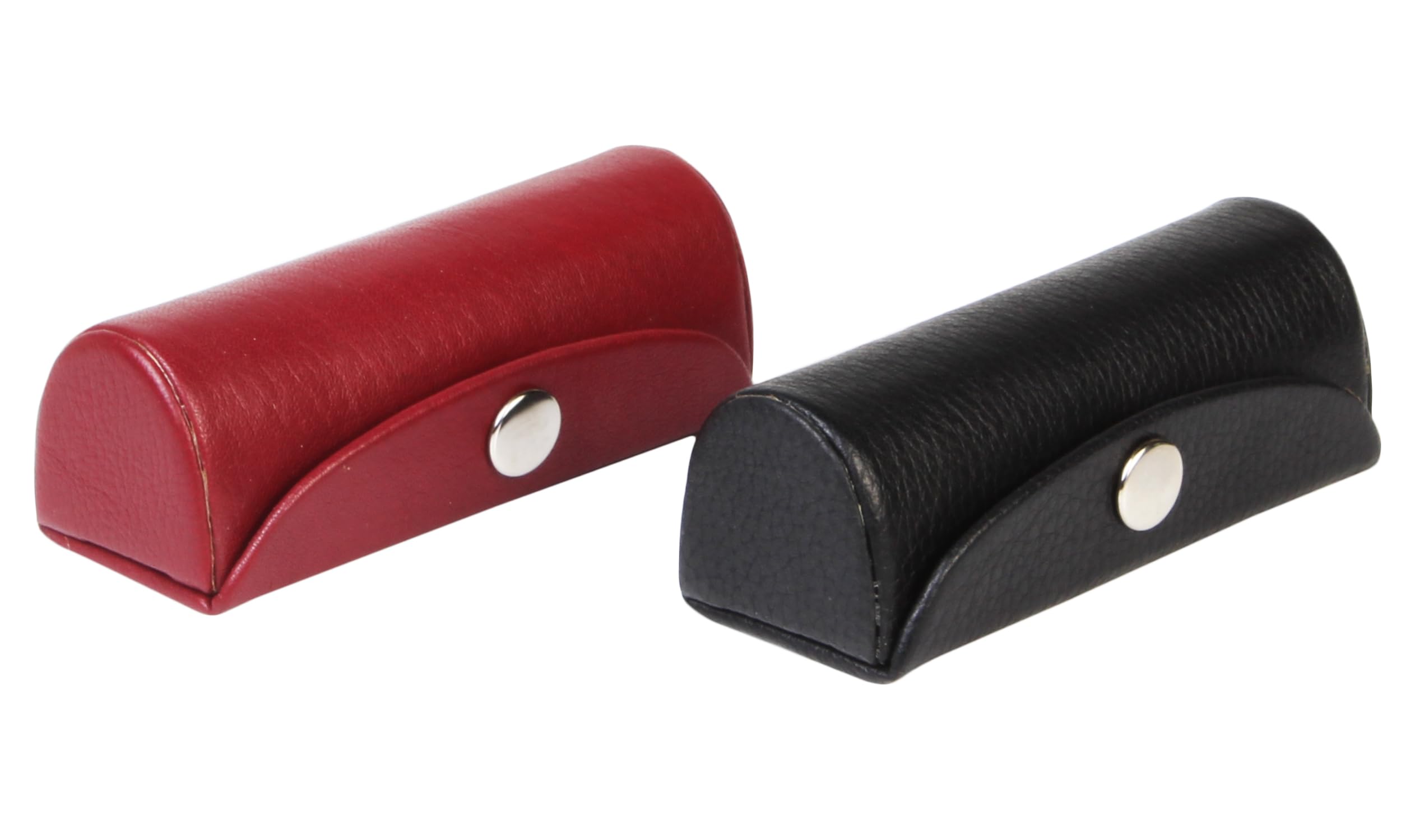 SWACRAFT Set of 2 Leather Lipstick Case Holder for Women Girls - Bag Organizer Purse, Marron, Height - 3 CM & Length - 8 CM