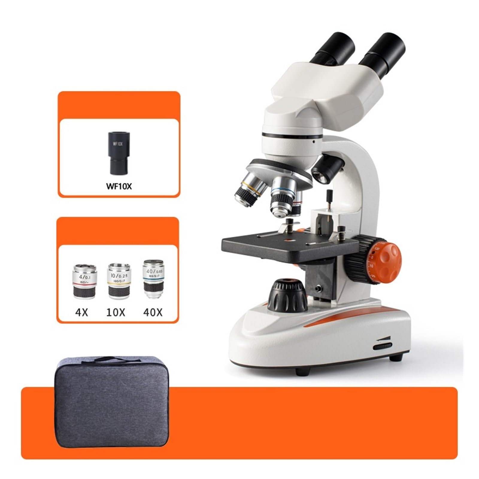 Mikroskop cyfrowy, Mikroskop 40X-1600X Lornetka Biologiczna | Do Laboratorium, Szkoły, Ucznia, Dzieci, Dorosłego, Początkującego