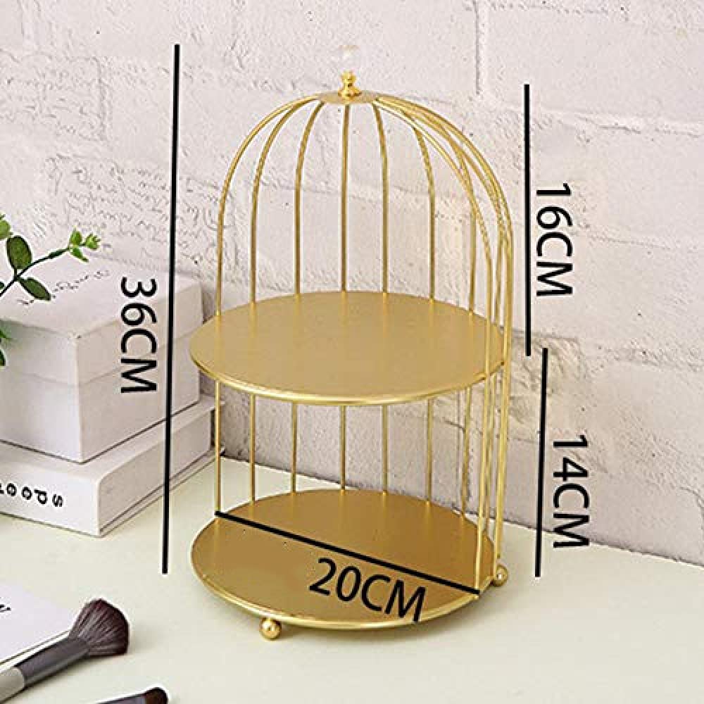 Espositore di fucinato per gabbia di uccelli - espositore per torte - per soggiorno o tè-36 x 20 cm